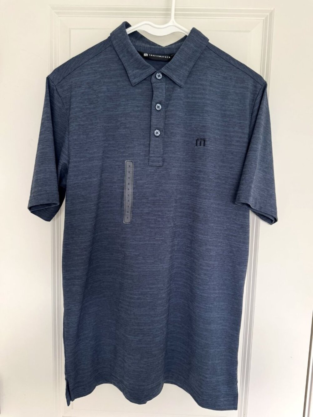 TravisMathew Heater Golf Polo Shirt Men's S Heather Navy Blue NWT